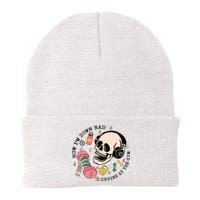 Now Im Down Bad Funny Skeleton Workout Gymer Knit Cap Winter Beanie