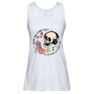 Now Im Down Bad Funny Skeleton Workout Gymer Ladies Essential Flowy Tank