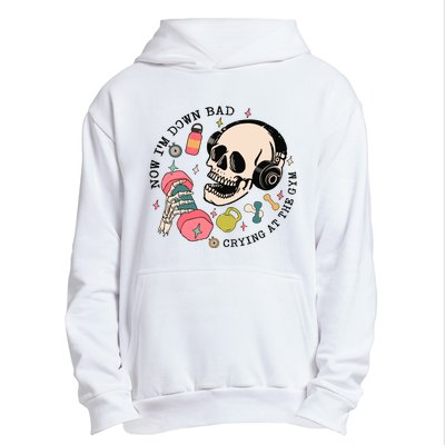 Now Im Down Bad Funny Skeleton Workout Gymer Urban Pullover Hoodie