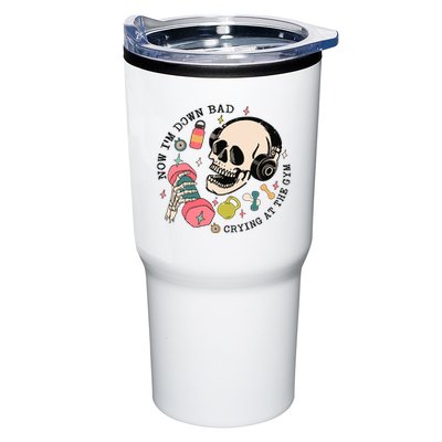 Now Im Down Bad Funny Skeleton Workout Gymer Tumbler
