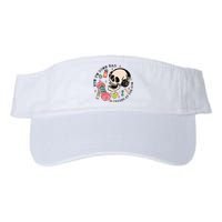 Now Im Down Bad Funny Skeleton Workout Gymer Valucap Bio-Washed Visor