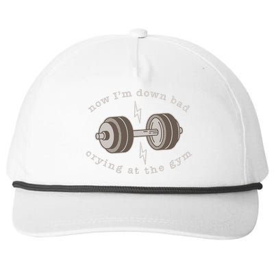 Now Im Down Bad Crying At The Gym Snapback Five-Panel Rope Hat