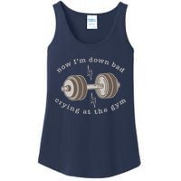 Now Im Down Bad Crying At The Gym Ladies Essential Tank