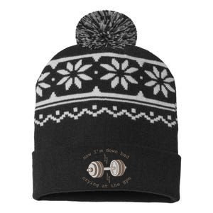 Now Im Down Bad Crying At The Gym Ttpd USA-Made Snowflake Beanie