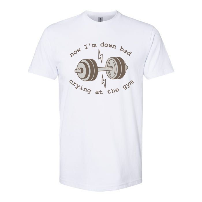 Now Im Down Bad Crying At The Gym Ttpd Softstyle CVC T-Shirt