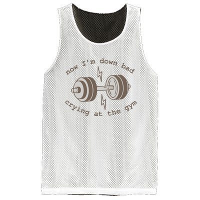 Now Im Down Bad Crying At The Gym Ttpd Mesh Reversible Basketball Jersey Tank