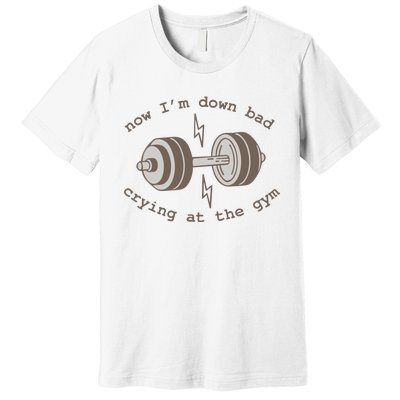 Now Im Down Bad Crying At The Gym Ttpd Premium T-Shirt