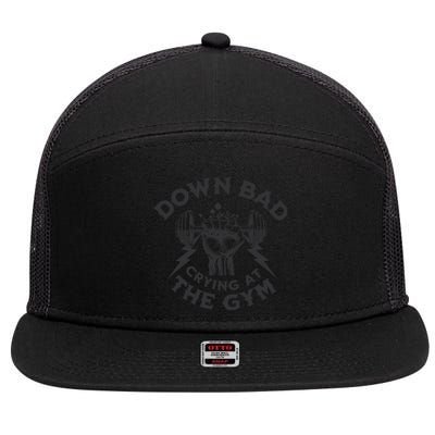 Now Im Down Bad Crying At The Gym Lyrics Ttpd 7 Panel Mesh Trucker Snapback Hat