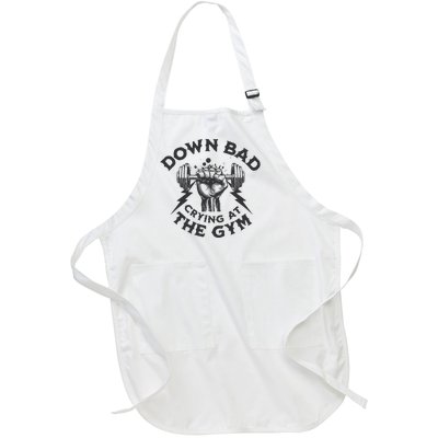 Now Im Down Bad Crying At The Gym Lyrics Ttpd Full-Length Apron With Pockets