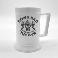 Now Im Down Bad Crying At The Gym Lyrics Ttpd Beer Stein