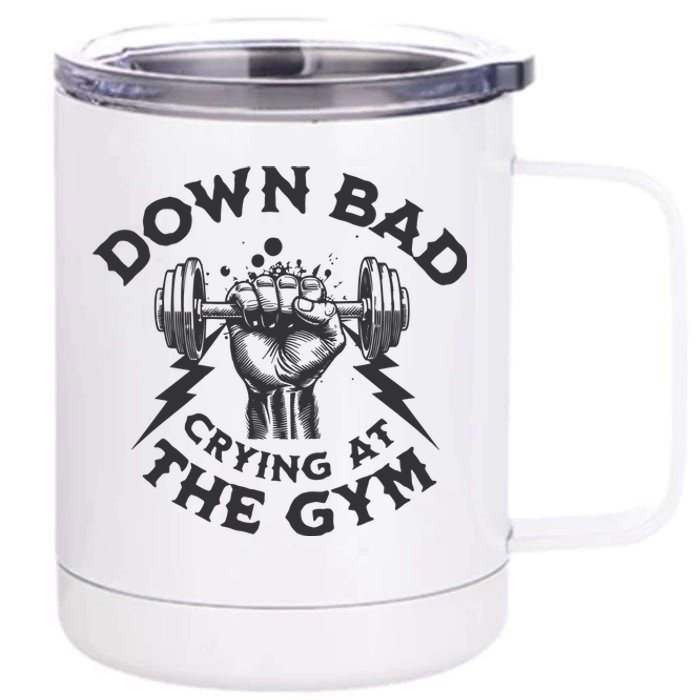 Now Im Down Bad Crying At The Gym Lyrics Ttpd 12 oz Stainless Steel Tumbler Cup