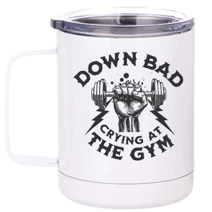 Now Im Down Bad Crying At The Gym Lyrics Ttpd 12 oz Stainless Steel Tumbler Cup