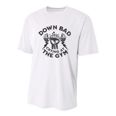 Now Im Down Bad Crying At The Gym Lyrics Ttpd Youth Performance Sprint T-Shirt