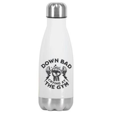 Now Im Down Bad Crying At The Gym Lyrics Ttpd Stainless Steel Insulated Water Bottle