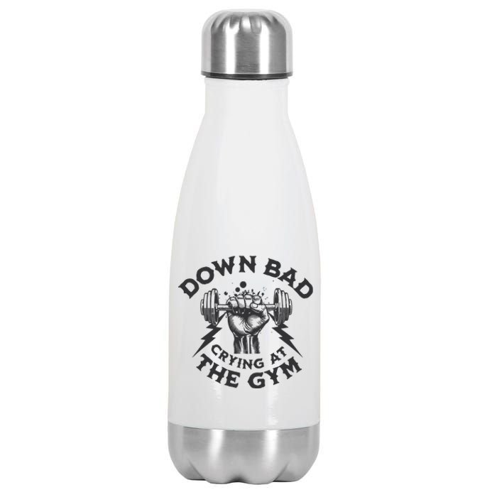 Now Im Down Bad Crying At The Gym Lyrics Ttpd Stainless Steel Insulated Water Bottle