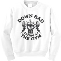 Now Im Down Bad Crying At The Gym Lyrics Ttpd Kids Sweatshirt