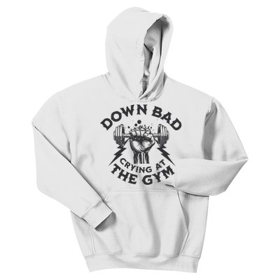 Now Im Down Bad Crying At The Gym Lyrics Ttpd Kids Hoodie