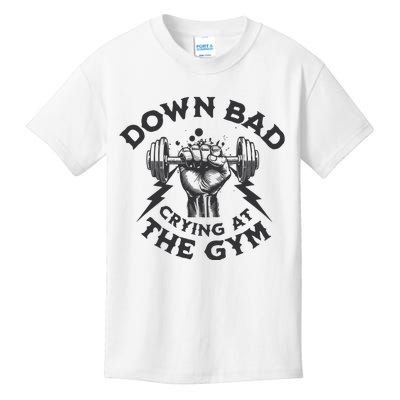 Now Im Down Bad Crying At The Gym Lyrics Ttpd Kids T-Shirt