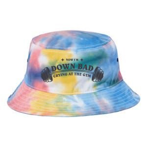 Now Im Down Bad Crying At The Gym Ttpd Album Tie Dye Newport Bucket Hat