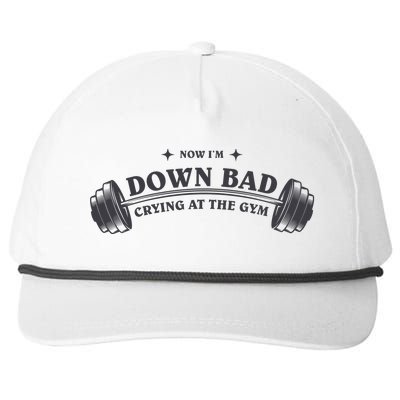 Now Im Down Bad Crying At The Gym Ttpd Album Snapback Five-Panel Rope Hat