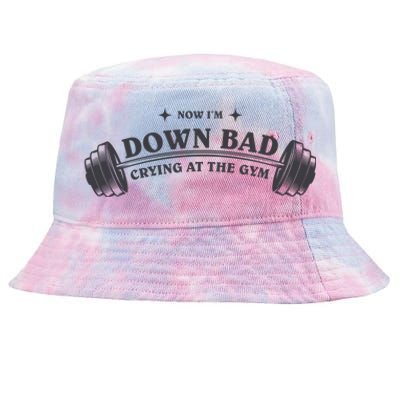 Now Im Down Bad Crying At The Gym Ttpd Album Tie-Dyed Bucket Hat