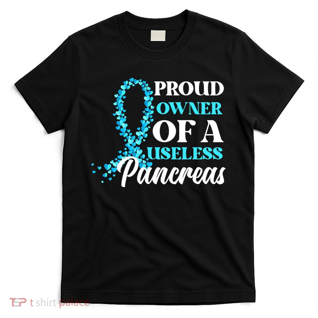 November Is Diabetes Awareness Month Blue And Gray Ribbon T-Shirt