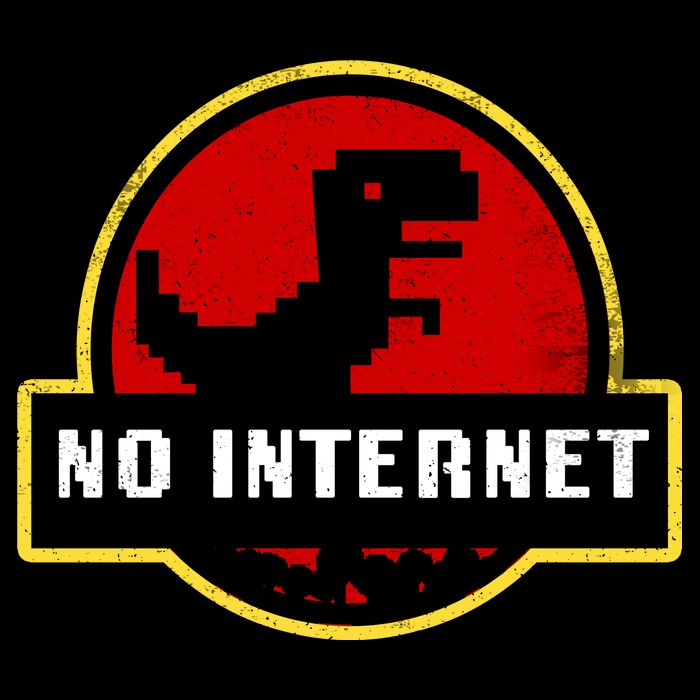 No Internet Dinosaur Park Logo Parody Distressed Impact Tech Backpack
