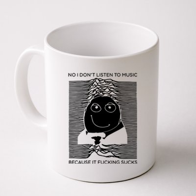 No I Don’t Listen To Music Because It Fucking Sucks Coffee Mug