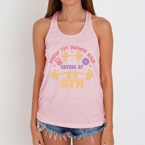 Now IM Down Bad Crying At The Gym Women's Knotted Racerback Tank