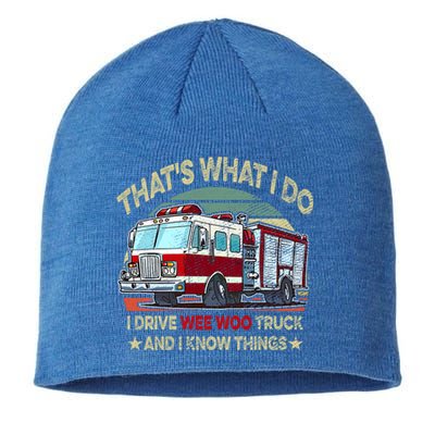 Nn I Drive Wee Woo Truck Firefighter Costume Fire Cute Gift Sustainable Beanie