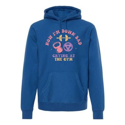 Now IM Down Bad Crying At The Gym Premium Hoodie