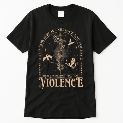 Nowhere In Existence Violence Retro Fantasy Book Dragon Tall T-Shirt
