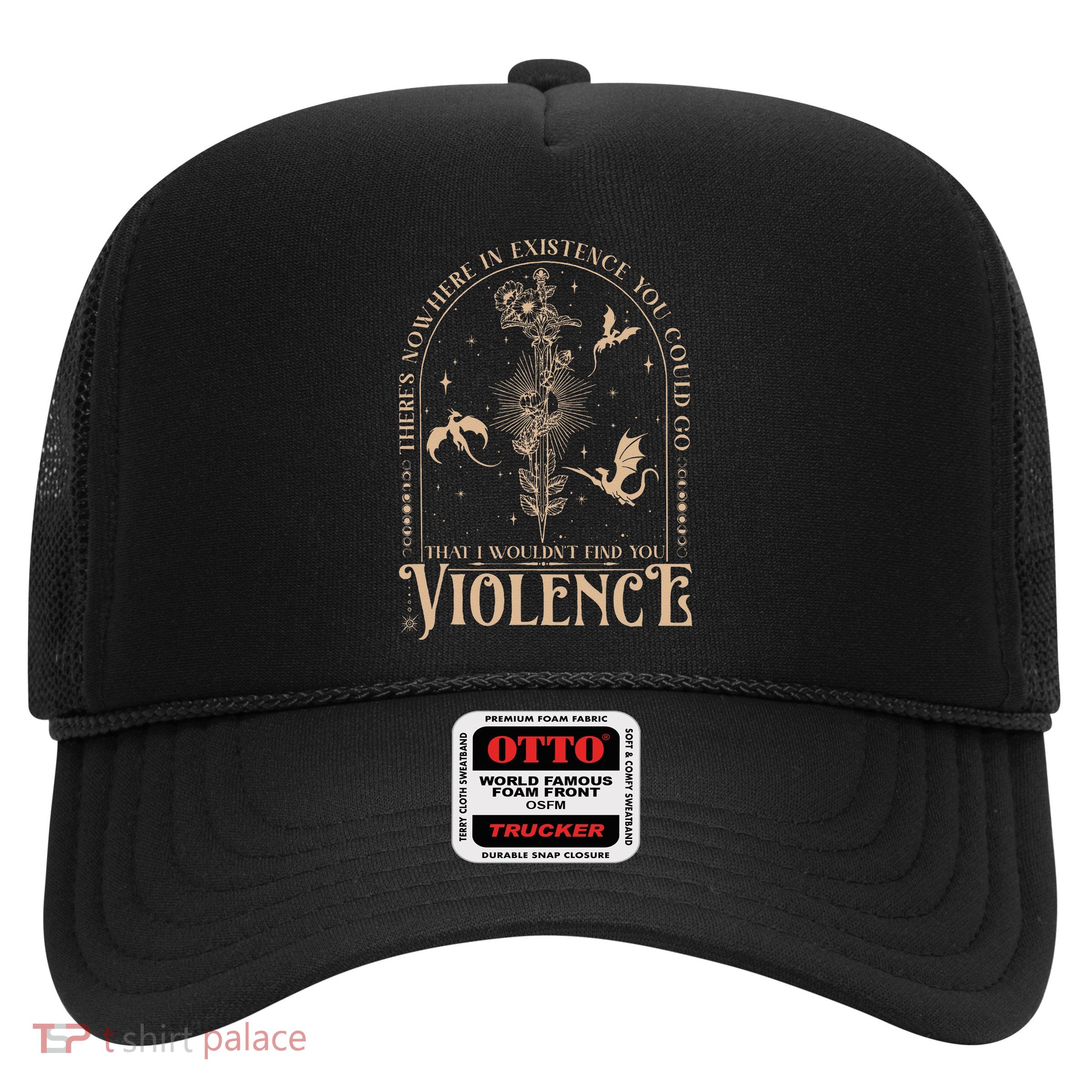 Nowhere In Existence Violence Retro Fantasy Book Dragon Trucker Hat