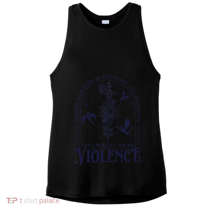 Nowhere In Existence Violence Retro Fantasy Book Dragon Ladies PosiCharge Tri-Blend Wicking Tank