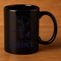 Nowhere In Existence Violence Retro Fantasy Book Dragon 11oz C Handle Ceramic Mug