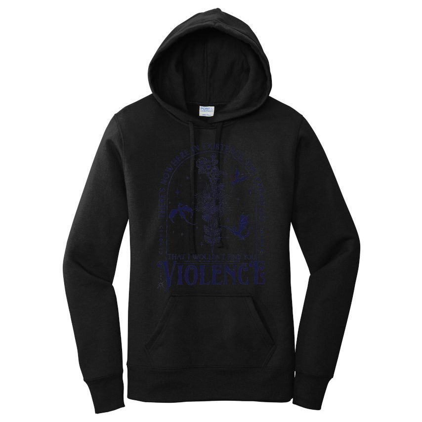 Nowhere In Existence Violence Retro Fantasy Book Dragon Women's Pullover Hoodie