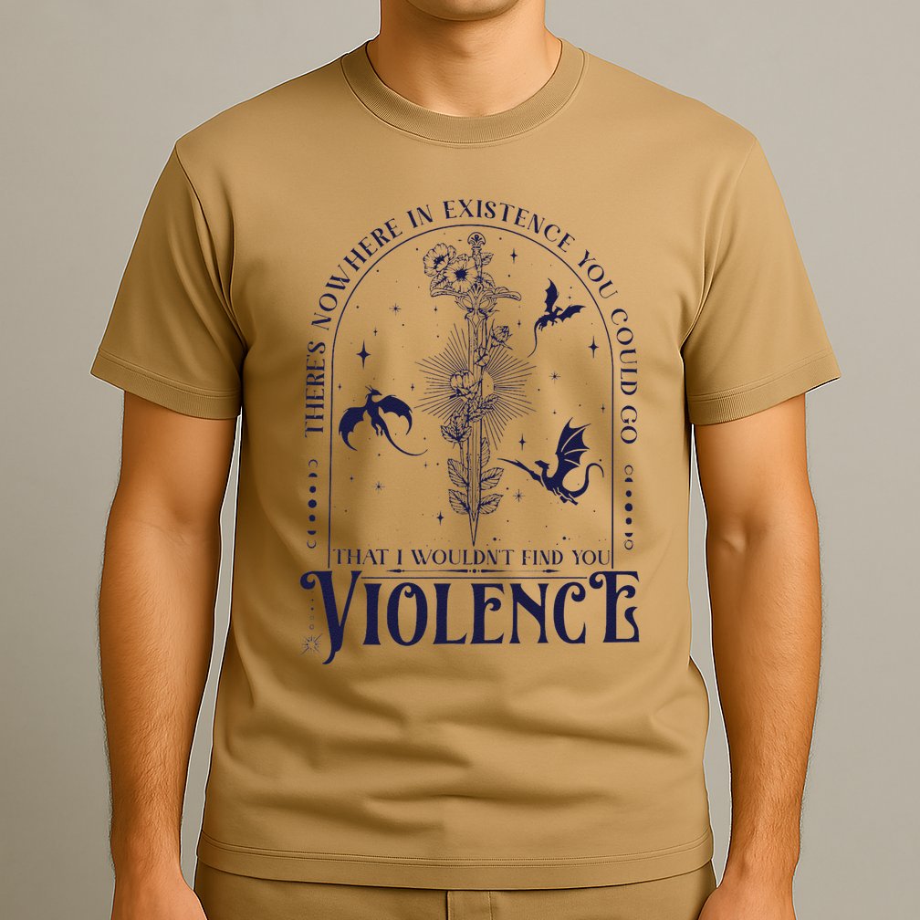 Nowhere In Existence Violence Retro Fantasy Book Dragon T-Shirt