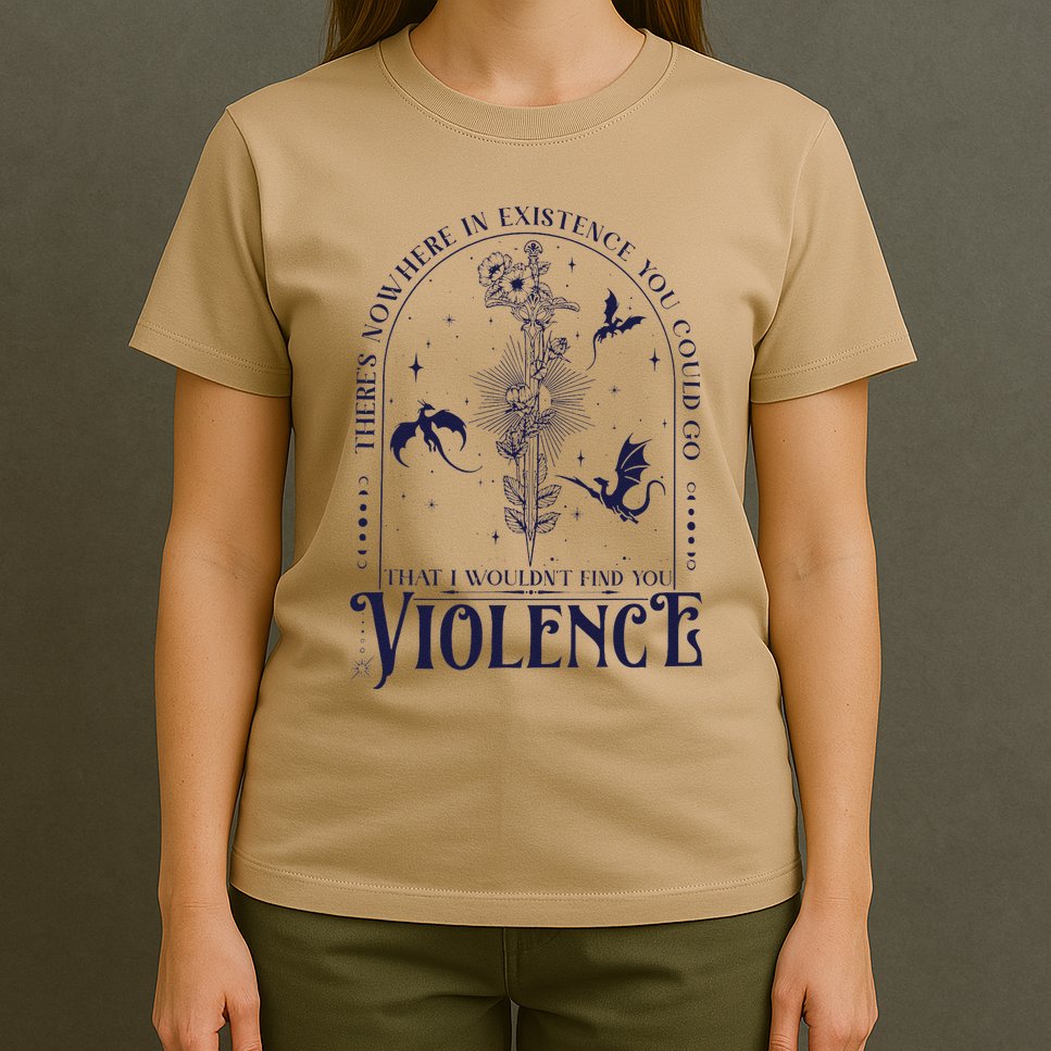 Nowhere In Existence Violence Retro Fantasy Book Dragon T-Shirt