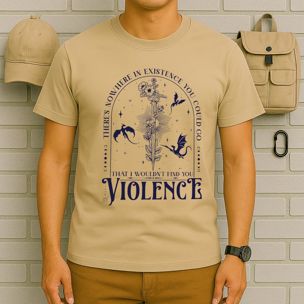 Nowhere In Existence Violence Retro Fantasy Book Dragon T-Shirt