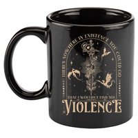 Nowhere In Existence Violence Retro Fantasy Book Dragon 11oz C Handle Ceramic Mug