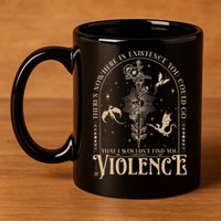 Nowhere In Existence Violence Retro Fantasy Book Dragon 11oz C Handle Ceramic Mug