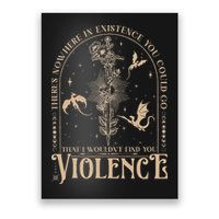Nowhere In Existence Violence Retro Fantasy Book Dragon Poster