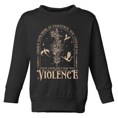 Nowhere In Existence Violence Retro Fantasy Book Dragon Toddler Sweatshirt