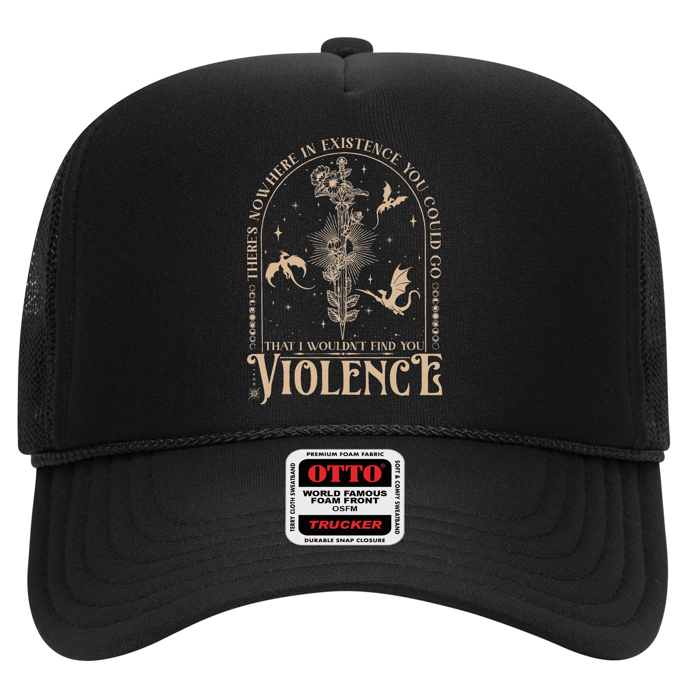 Nowhere In Existence Violence Retro Fantasy Book Dragon Hat