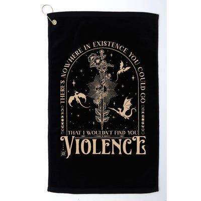 Nowhere In Existence Violence Retro Fantasy Book Dragon Golf Towel