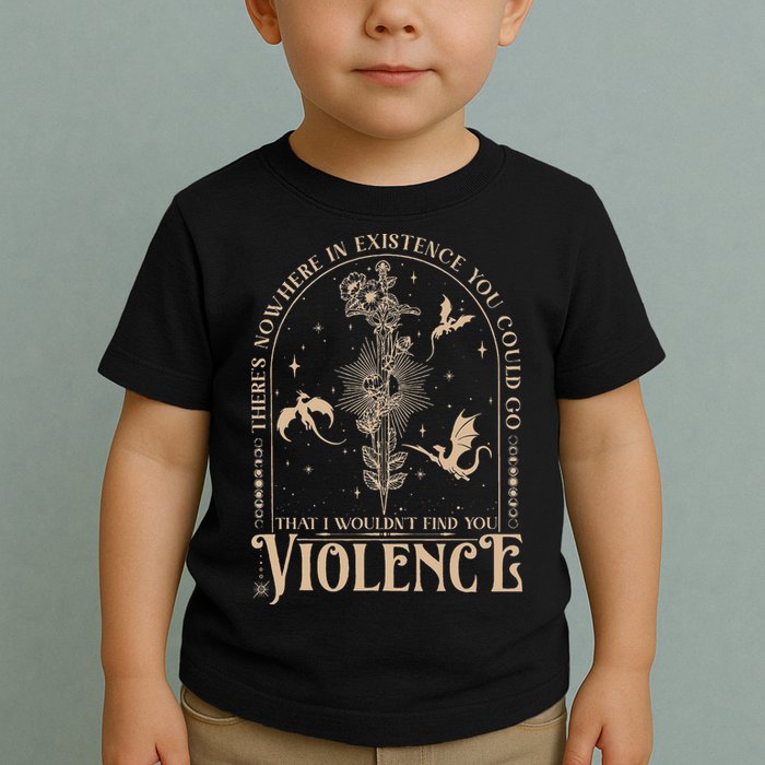 Nowhere In Existence Violence Retro Fantasy Book Dragon Toddler T-Shirt
