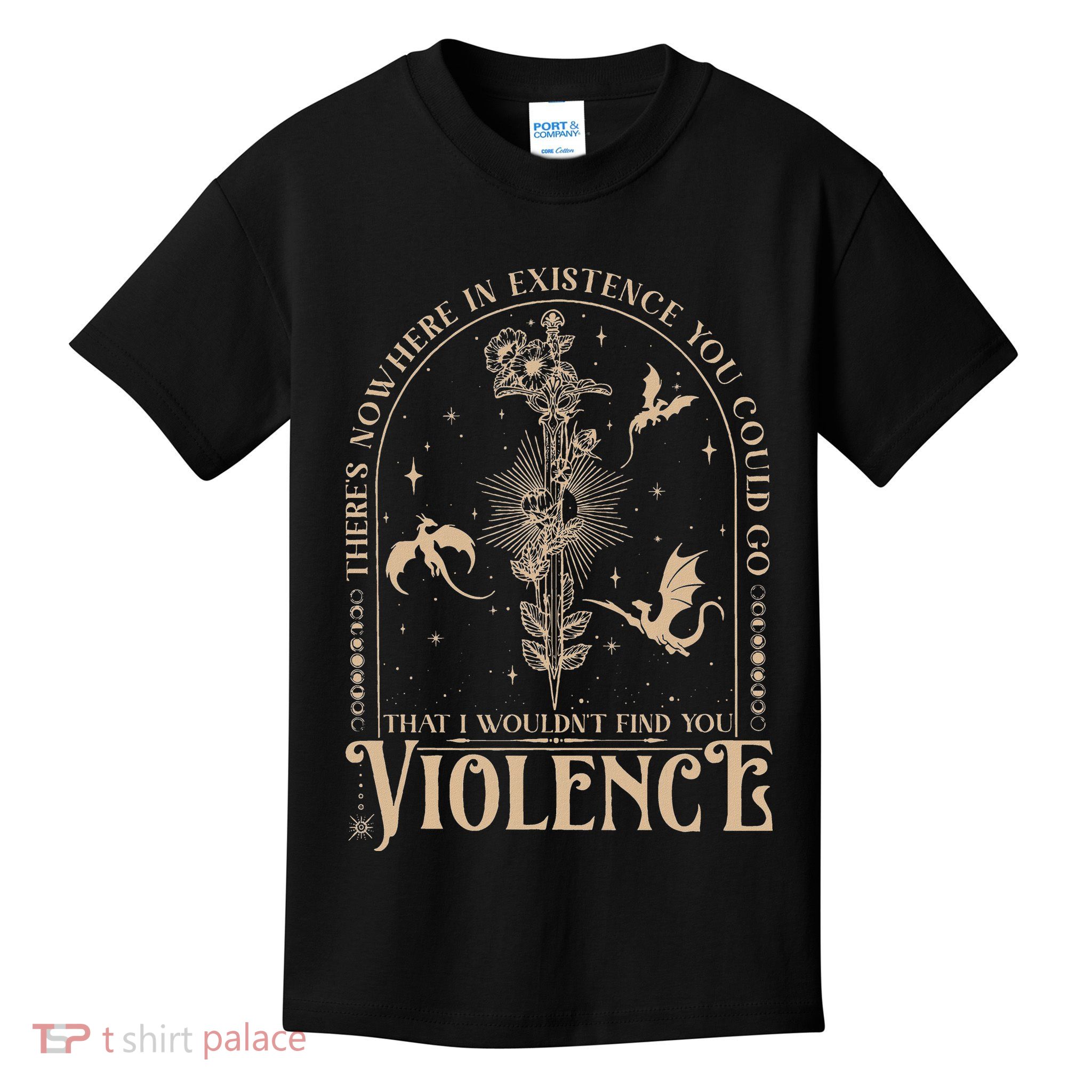 Nowhere In Existence Violence Retro Fantasy Book Dragon Kids T-Shirt