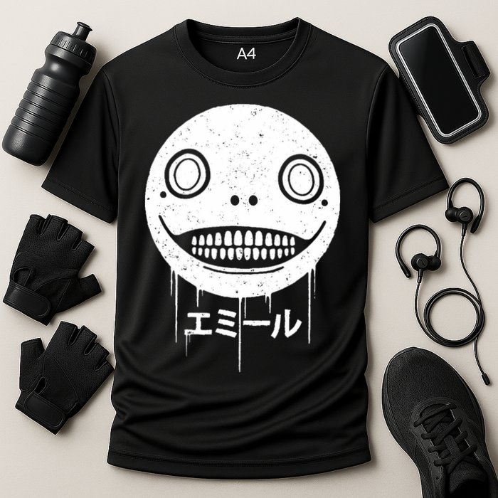 Nier Creepy Face Cooling Performance Crew T-Shirt