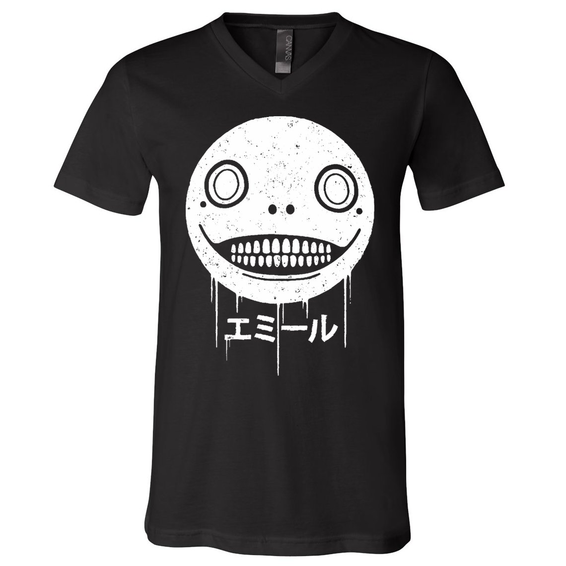 Nier Creepy Face V-Neck T-Shirt
