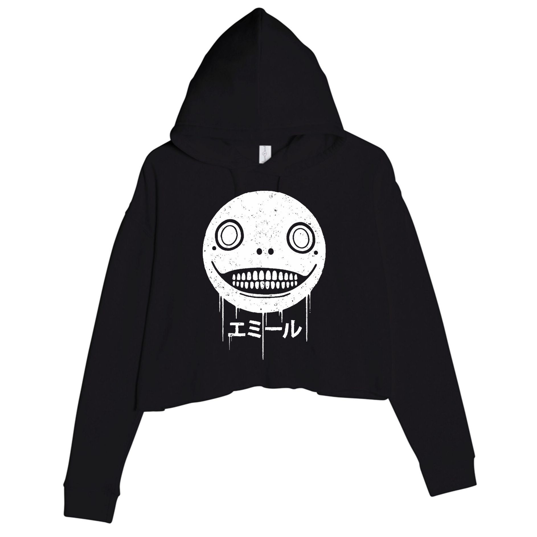 Nier Creepy Face Crop Fleece Hoodie